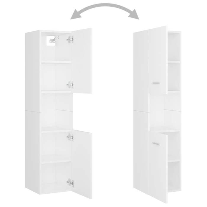 Maison SoldesArmoire de Rangement pour Salle de Bain - Colonne WC - Blanc 30x30x130cm Bois d’ingénierie Moderne291401