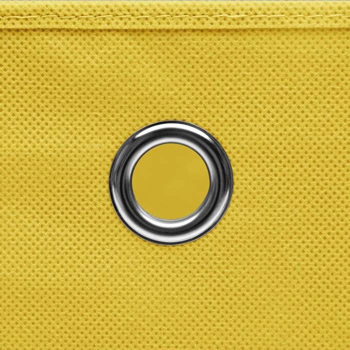 [LES SOLDES]Jaune Boîtes de rangement 4 pcs - Tissu intissé 28x28x28 cm JaunePoids 1.7 Kg@765016