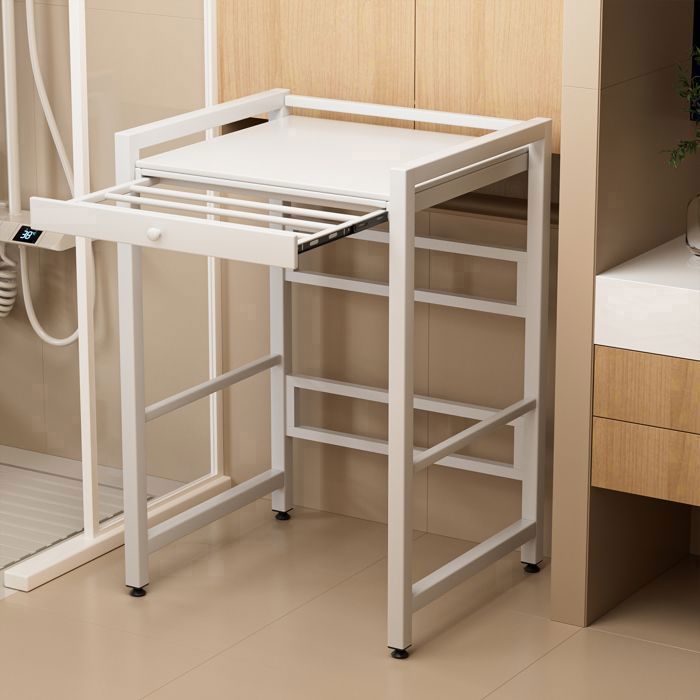 Étagère de salle de bain multifonctionnelle pour les lave-linge les sèche-linge et les toilettes blanc