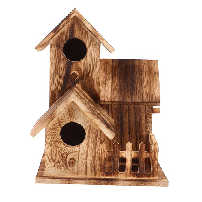 Nichoir à oiseaux Nichoir en bois petit jardin extérieur nichoir pour oiseaux fournitures pour animaux de jardin filet