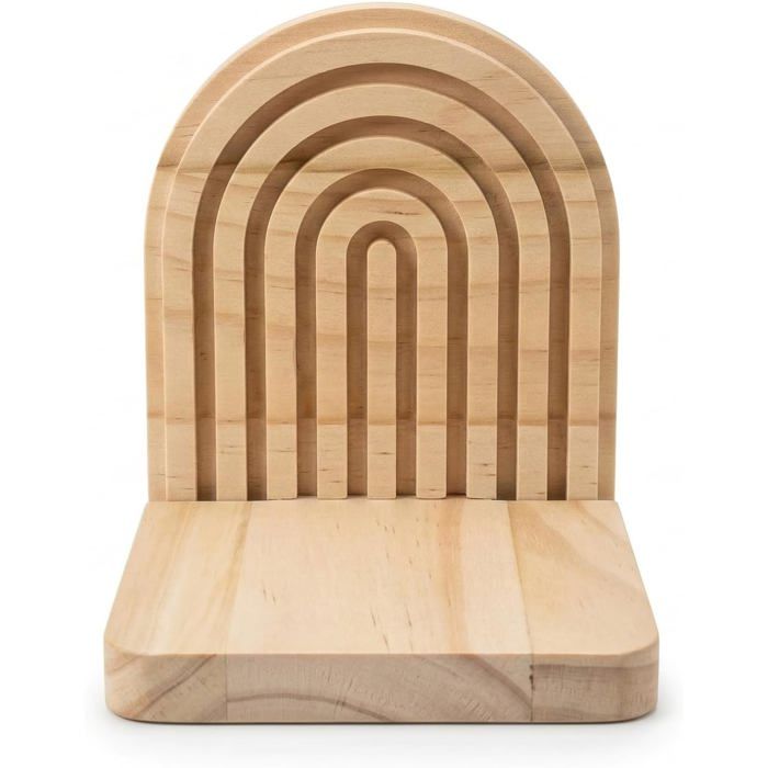 1 Étagère Murale Flottante Bois Design Arc-En-Ciel Bohème Support Décoratif Pour Salon Chambre B ACCESSOIRES FABRICATION MAISON
