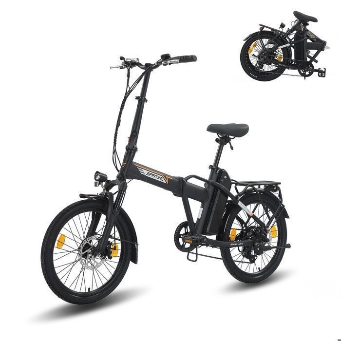 SPATIAL Vélo Électrique 20Pliant - Moteur 250W-Batterie 36V/13Ah- 25 km/h Max-100KM Max(Mode ASSIST)- Shimano 7 vitesses-Noir SPATIAL Vélo Électrique 20Pliant - Moteur 250W-Batterie 36V/13Ah- 25 km/h Max-100KM Max(Mode ASSIST)- Shimano 7 vitesses-Noir