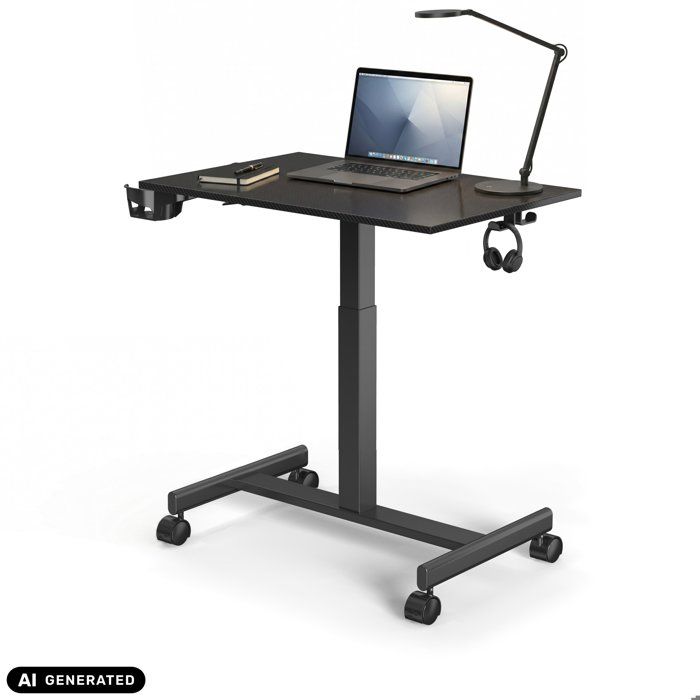 Bureau assis-debout - hjh OFFICE - Stand K - Noir - Panneau MDF cadre en acier Bureau assis-debout - hjh OFFICE - Stand K - Noir - Panneau MDF cadre en acier