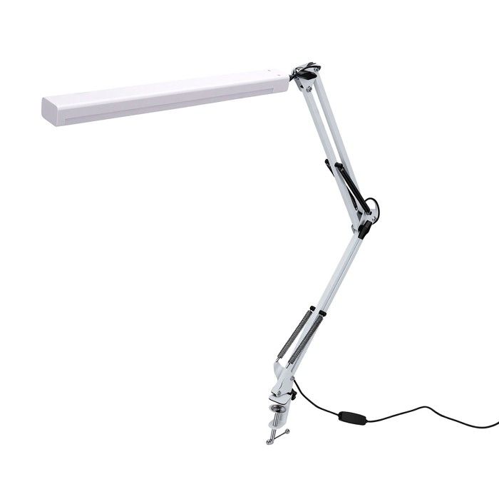 AUCUNE Lampe de bureau à bras oscillant LED LED bras oscillant lampe de bureau soins des yeux pliable réglable parapharmacie pluie