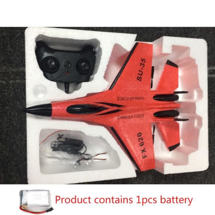 Avion Télécommandé 2.4GHz Avec Gyroscope 3 Axes - 2 Batteries - Pour Enfants Et Adultes - Extérieur