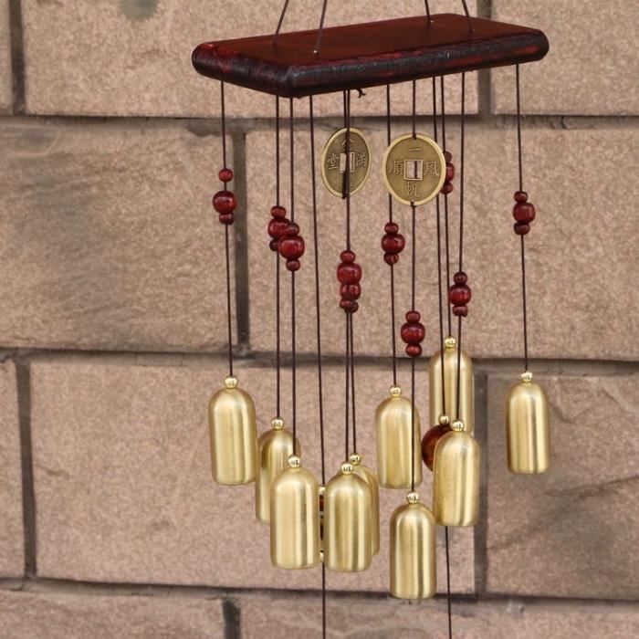 Cloche à Vent CLISPEED - Carillon Éolien Décoratif En Verre - 40 Cm - Idée Cadeau Fille, Jardin, Balcon