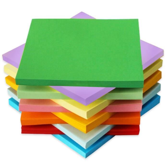 CHUANGOU Origami,Couleurs Papier 100 Feuilles Double Face 10CM Papier pour Enfants décoration de fête de Jouets à la Maison 