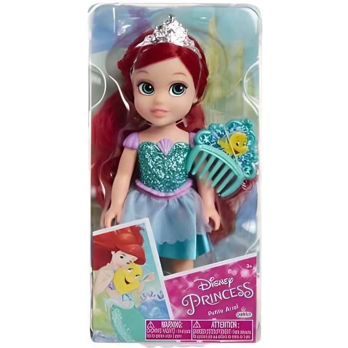 Poupée Disney Princesses avec Paillettes et Peigne 15 cm Modèle aléatoire - DISNEY PRINCESSES