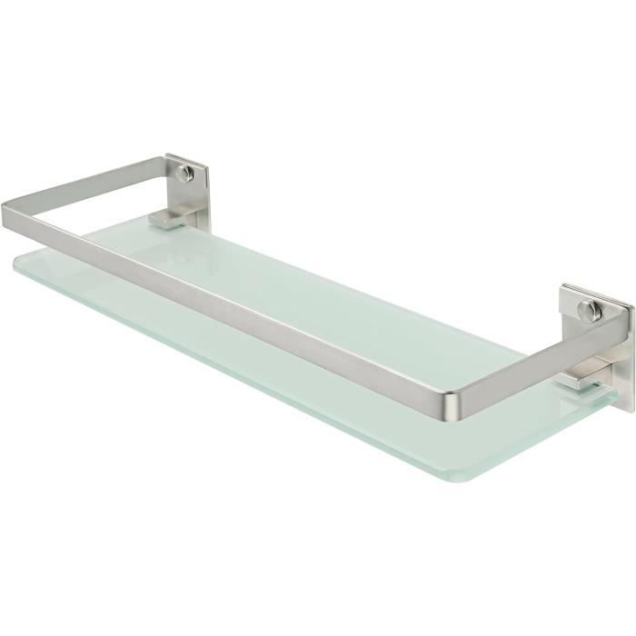 Étagère De Salle De Bain Signature Hardware Albury 20 - Verre Trempé - Laiton Poli