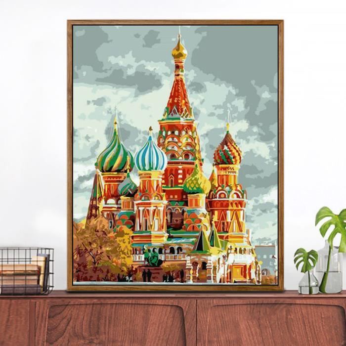 Peinture Par Numéros Adulte 40x50 Cm - Toile, Peintures Acryliques, Pinceaux - Loisir Créatif Détente, Décoration Maison
