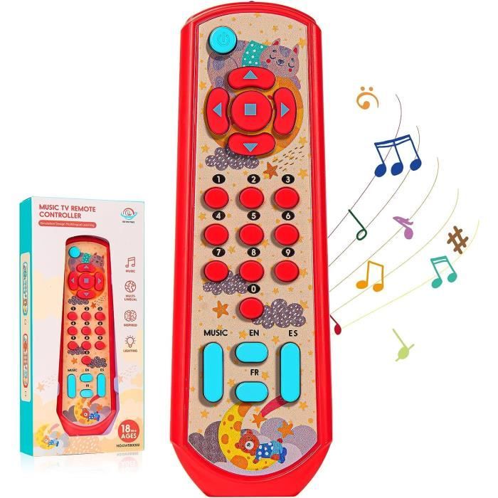 Télécommande TV, Jouet télécommandé de Musique, télécommande du simulateur  de bébé(Rouge) - Cdiscount Jeux - Jouets