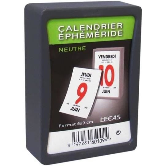 LECAS Calendrier Bloc Neutre pour Ephéméride 2023 6x9 cm : :  Fournitures de bureau