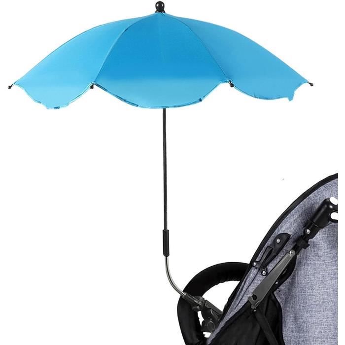 Parasol De Chaise Avec Pince – 48,6 Pouces, Réglable 360°, UPF 50+ – Pour Plage, Camping, Fauteuil Roulant, Terrasse