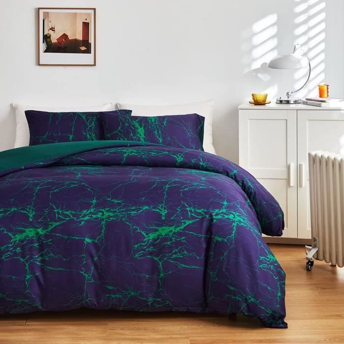 Hausfelder Parure De Lit 200x200 Cm Anthracite - Housse De Couette Douce En Microfibre Respirante + 2 Taies D'Oreiller 80x80 Cm, Certifiée OEKO-TEX Made In Green