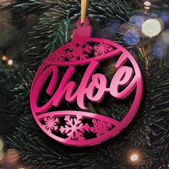 Boule De Noël Personnalisable Déco De Noel Avec Prénom Personnalisé