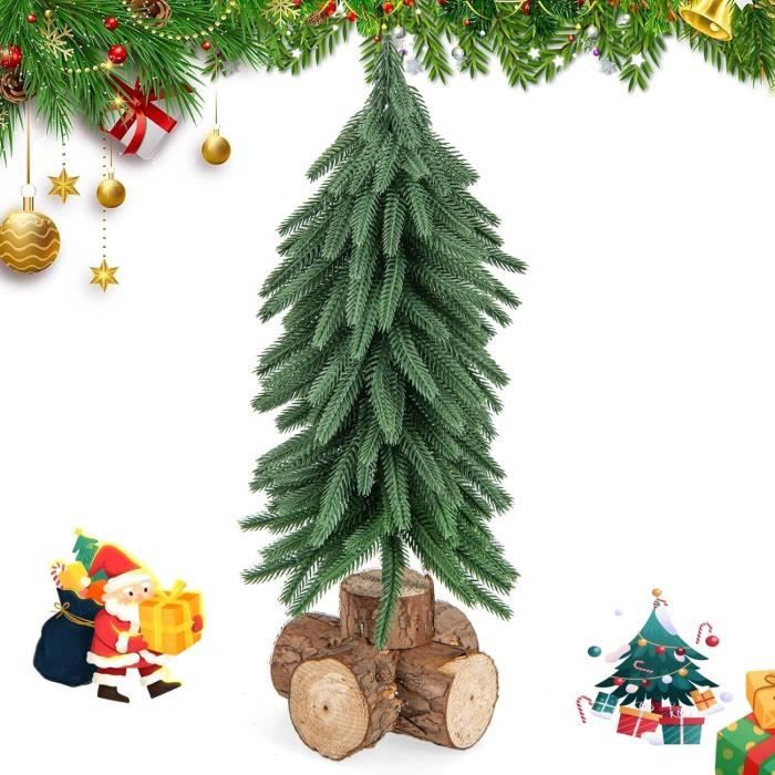 Mini sapin de no l de table de 40 cm avec 200 branches vertes et base