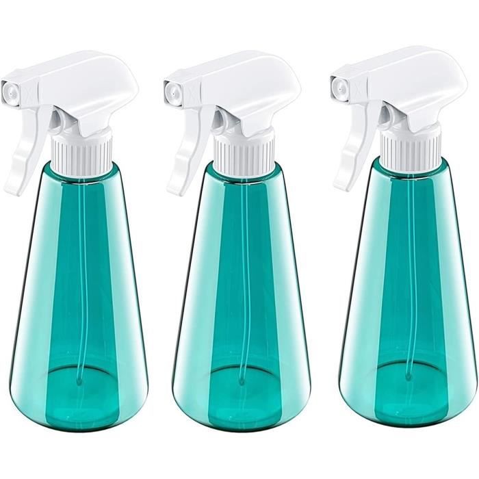 2 Flacons Pulvérisateurs 1000ml Mikken - Plastique PET - Pour Nettoyants, Plantes, Cheveux - 3 Fonctions Spray/Jet/Close