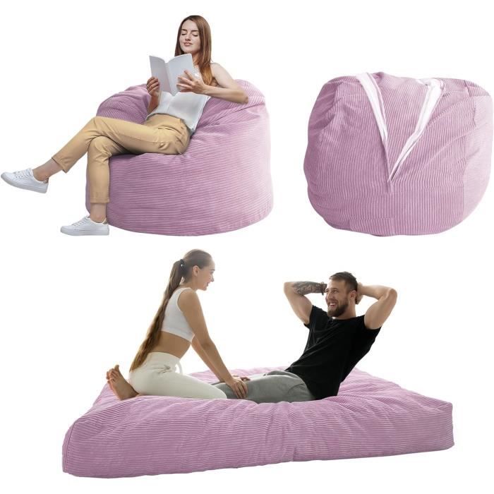 Housse De Pouf Et Repose-pieds Treer (sans Rembourrage) - Taille 70x80 Cm + 20x30 Cm - Design Graffiti, Polyester Lavable - 10