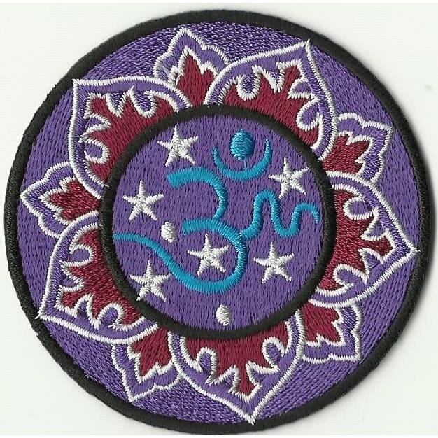 MAGNIFIQUE ECUSSON PATCHE THERMOCOLLANT PATCH INDE OHM VIOLET DIAM 8 CMS