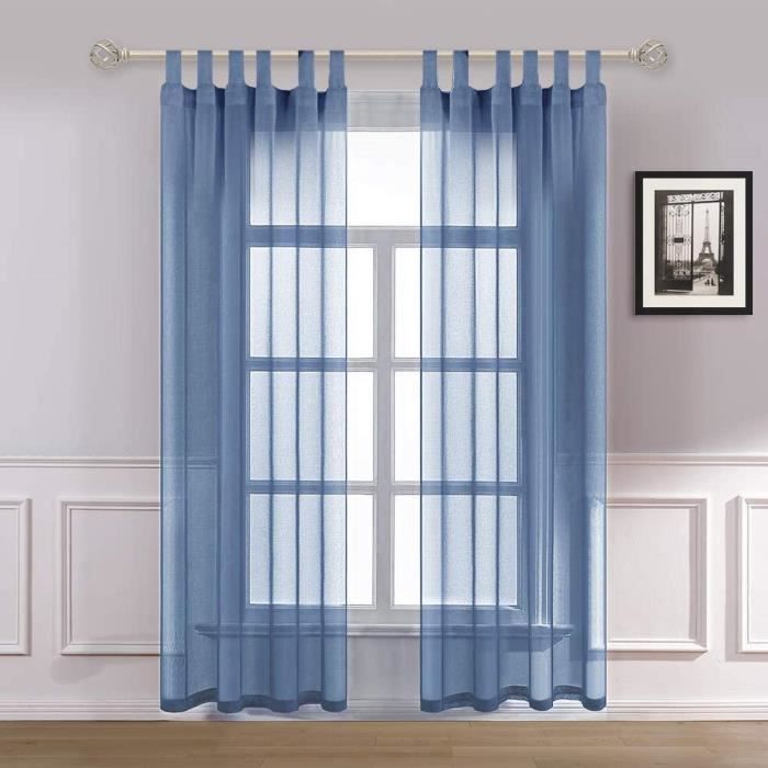 Rideaux En Marbre Bleu Et Blanc Bovlleetd - 2 Panneaux 140x225cm - Style Moderne Et Assombrissant Pour Chambre/Salon