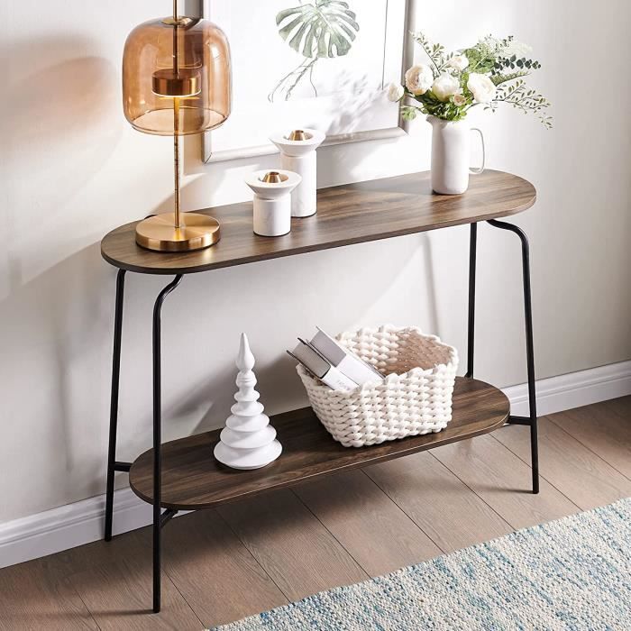 SoBuy FSB19-N Table Console Table D'appoint Bout De Canapé Table D Canape Table Entree Cadre Et 4 Pieds En Fer Naturel 89811150