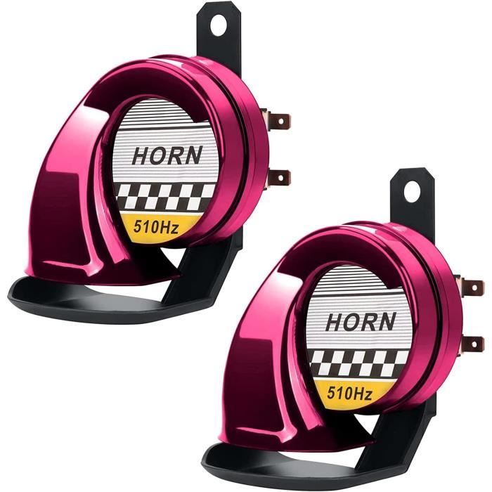Yeeda Klaxon Train Air 180dB - Corne Puissante 12V/24V Pour Moto Voiture Camion, Installation Facile Rouge