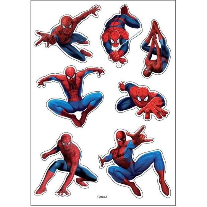 Planche format A4 de stickers spider man - Cdiscount Maison