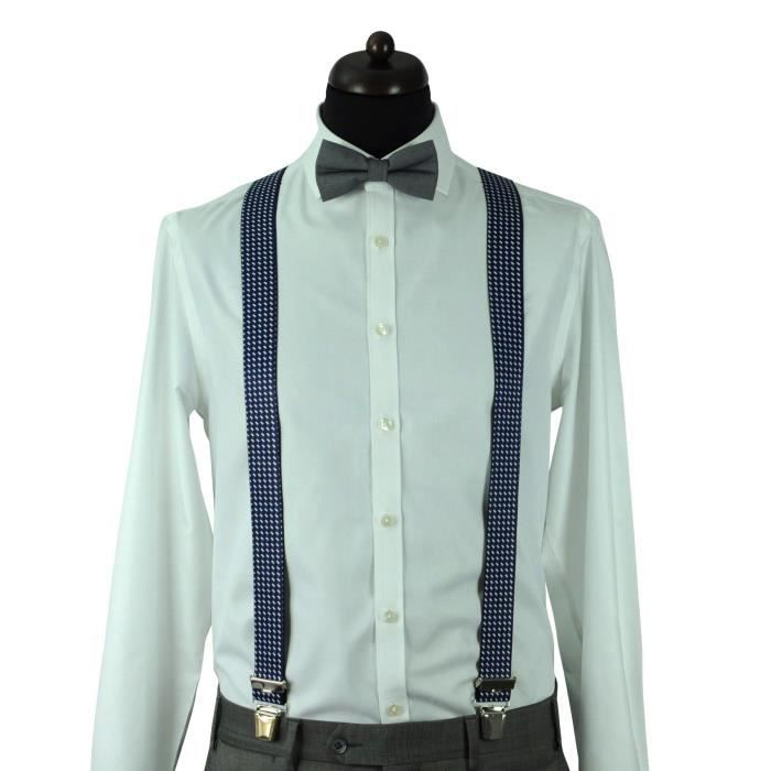 Bretelles homme 3 pinces Beige 110 cm Massimiliano Sergio