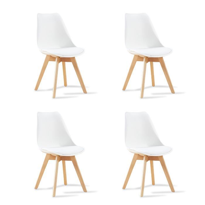 Lot de 4 chaises scandinaves blanches - Bjorn - DESIGNETSAMAISON Lot de 4 chaises scandinaves blanches - Bjorn - DESIGNETSAMAISON