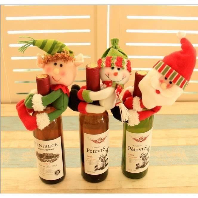 Shan 3pcs Housse De Bouteille Vin Pere Noel Bonhomme De Neige Embrassant La Bouteille Decoration Noel Achat Vente Personnages Et Animaux Soldes Sur Cdiscount Des Le 20 Janvier Cdiscount