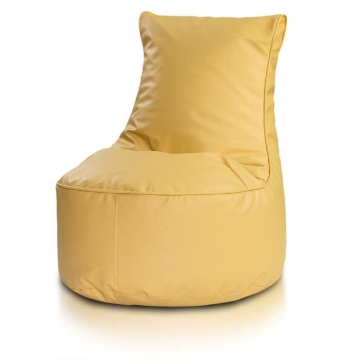 fauteuil assise poire seat l cuir écologique jaune