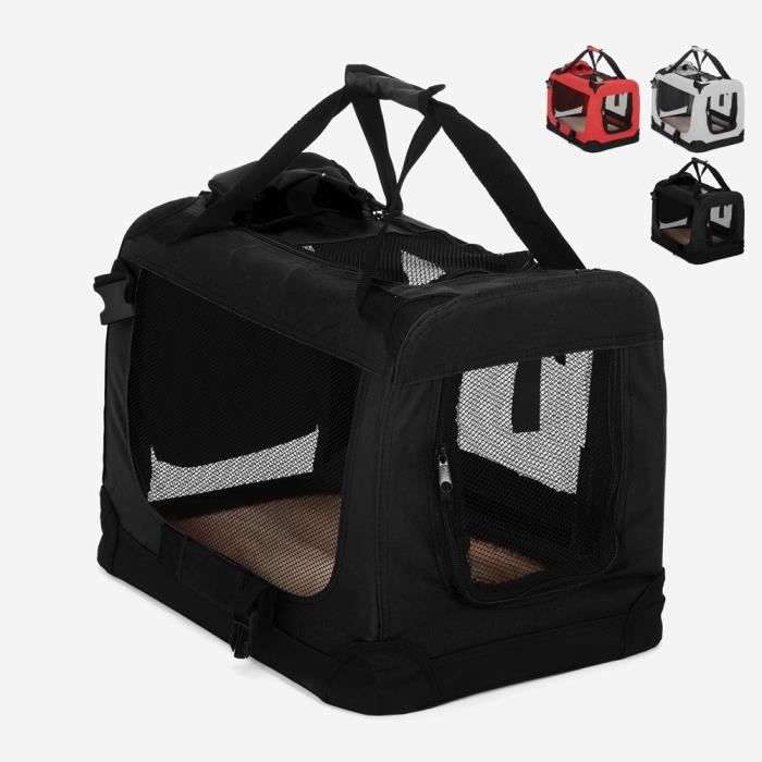 Sac de transport pliable souple pour petits chats et chiens 48x31,5x36cm Oliver S - couleur:Noir