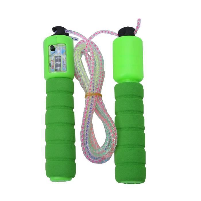 LAMCorde à sauter en PVC à nombre précis réglable avec poignées antidérapantes confortables