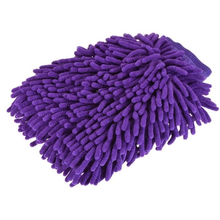 Gant de lavage en microfibre – Gants réutilisables double face pour le  nettoyage, anti-rayures, (24 x 17 cm, violet) - Cdiscount Auto