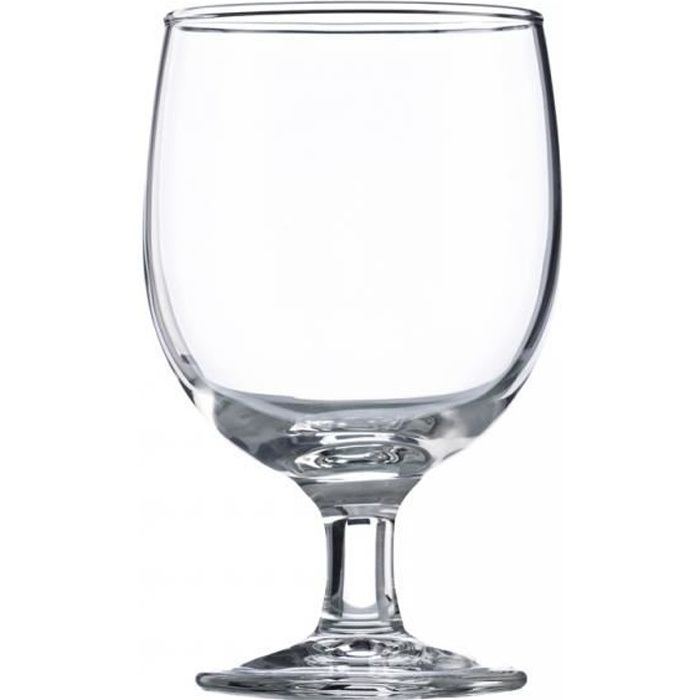 Lot De 12 Verres à Pied Pour Vin - Transparent, Hauteur 13 Cm - Occasion