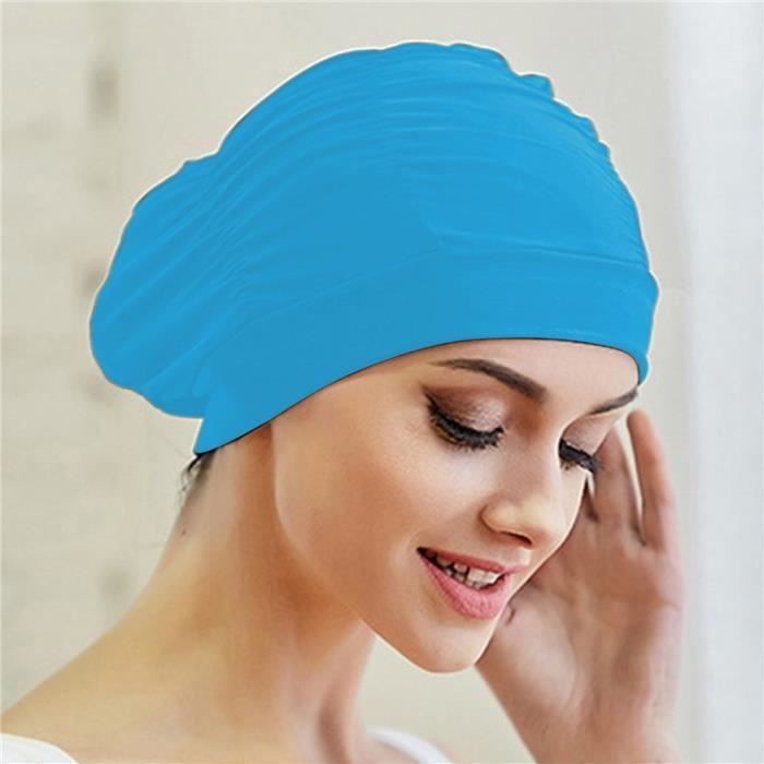 Lynllsh Bonnet De Bain En Tissu PU Pour Cheveux Longs, Femmes