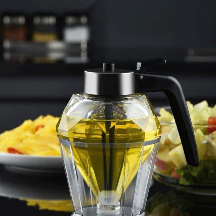 Distributeur d'huile d'olive en forme de diamant, bouteille en verre avec  bec anti goutte, sans gras, 200ml-8oz pour vinaigre de cu - Cdiscount Maison