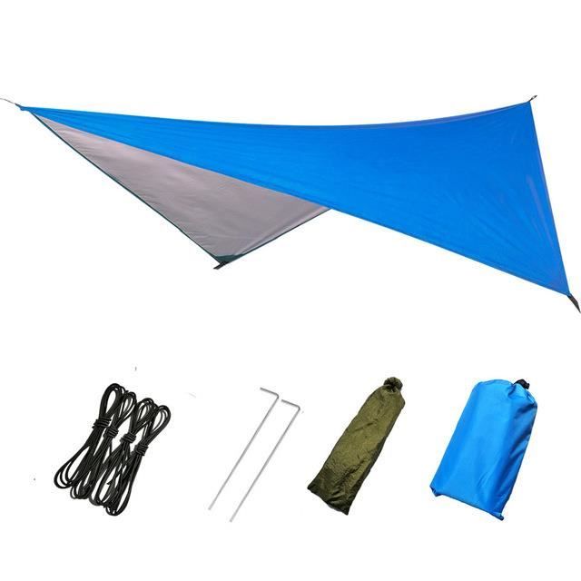 Bâche Imperméable 3x3m Extérieur - Tarp Camping, Voile D'ombrage, Protection UV - Avec Sardines Et Cordes