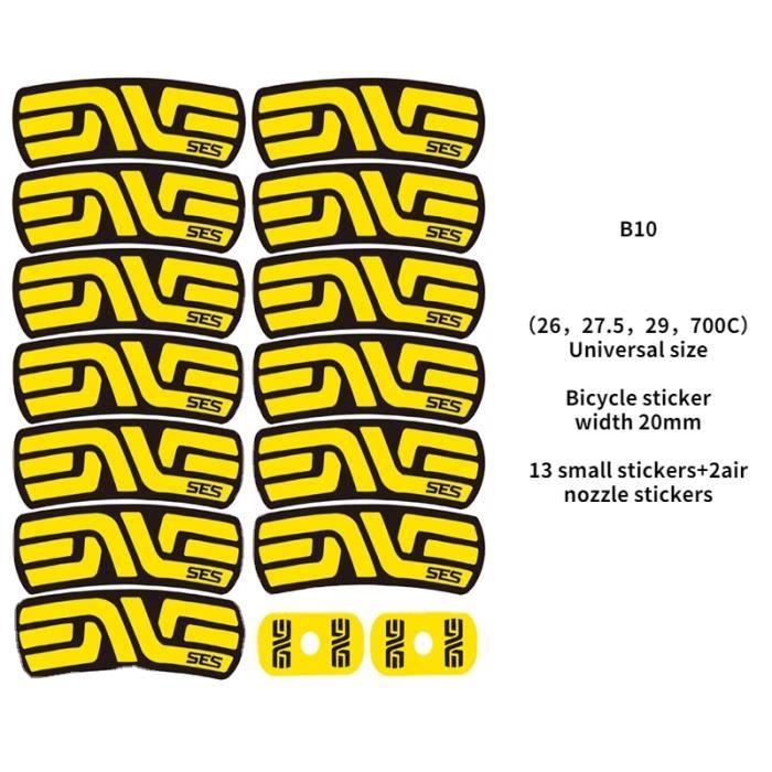 Kit D'autocollants Pour Jantes VTT / Vélo Course - Néon Rouge Mat - 27-29 Pouces - RX025