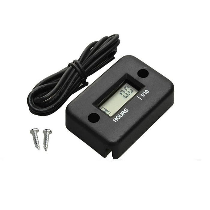 Jauge Carburant Moto Numérique LCD - 12V - Ø6.1cm - Aluminium - Installation Universelle