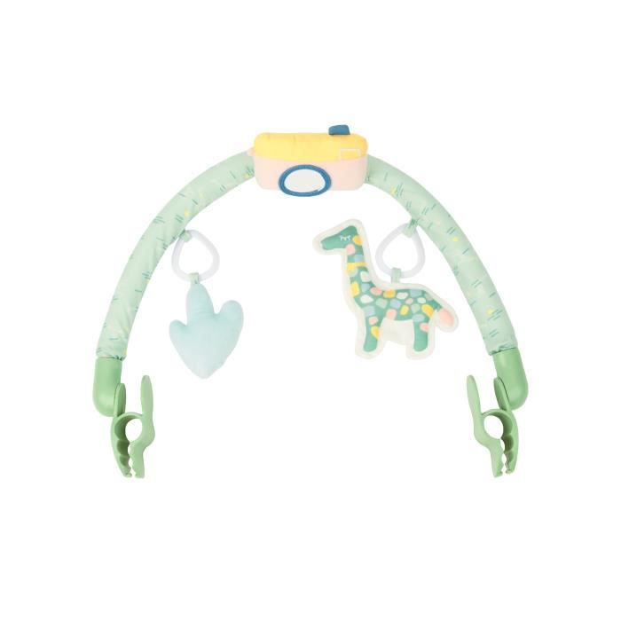 BADABULLE Arche d'éveil bébé universelle, 3 jouets sensoriels, facile à positionner avec clips rotatifs à 360°