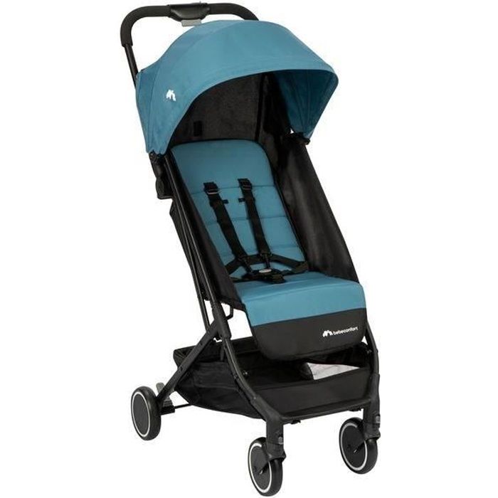 BEBECONFORT Poussette canne ultra compacte Soko, légère, 4 roues, de la naissance à 3 ans environ (15kg), Blue Block
