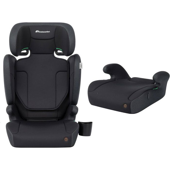 BEBECONFORT Evo 2-in-1 I-Safe siège auto réhausseur évolutif 2en 1 ceinturé De 3.5 ans à 12 ans (100-150 cm) Tinted Black