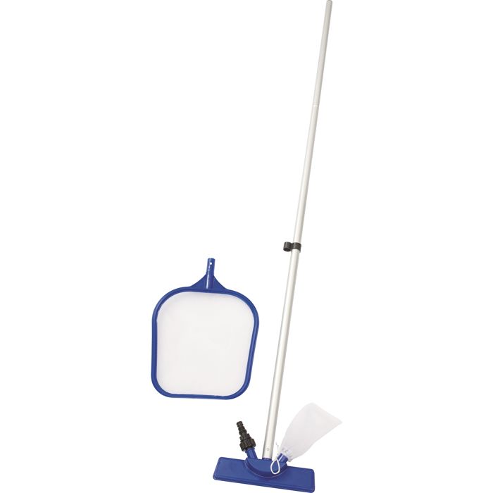 BESTWAY Kit de nettoyage épuisette et tête d'aspirateur pour piscines jusqu'à 3,96 m