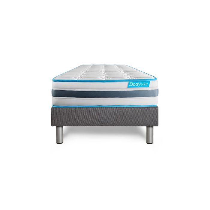 Ensemble matelas + sommier BODYZONE - BODY CARE - 90x190 cm - Ressorts ensachés - Ferme