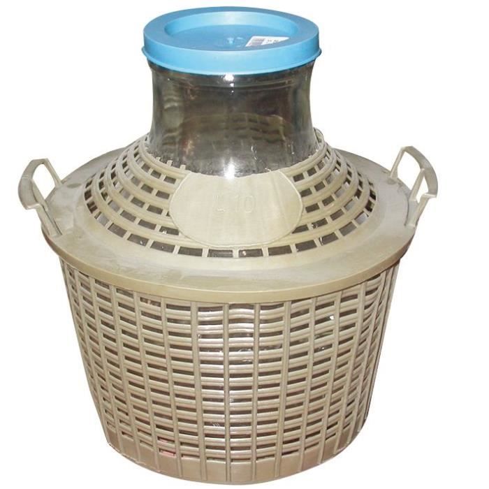 Bonbonne en verre - EMSA - Grand col - 10L - Transparent - Rond