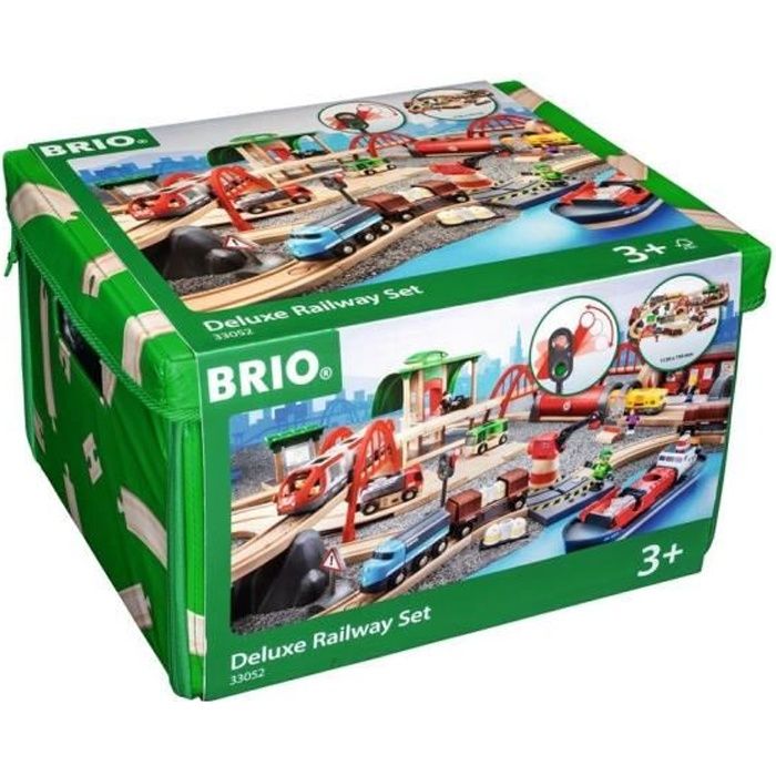 BRIO World 36079 Circuit En 8 Voyageurs - Coffret Complet 22 Pièces Avec Pont - Train En Bois