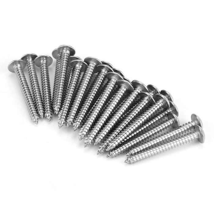 200 Vis Auto-Taraudeuses M3×8mm Tête Plate Acier Inoxydable 304 - Vis à Bois Et Métal