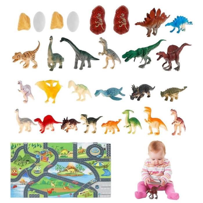 Shengruili 24 Pièces Mini Dinosaure Figurine,Dinosaure Jouet Lneux