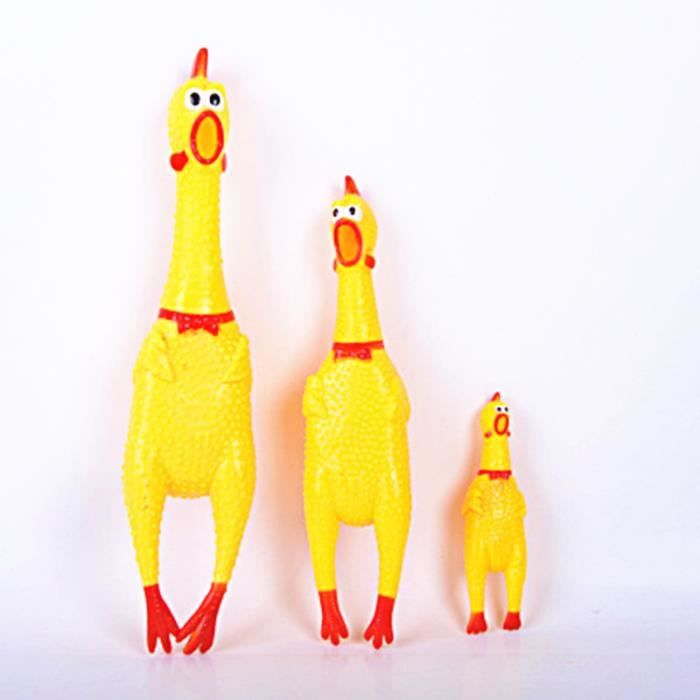 Poulet Hurlant Caoutchouc Meekoo - Lot De 6, Jouet Décompression, Gadget Novelté Criant